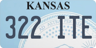 KS license plate 322ITE