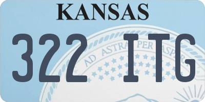 KS license plate 322ITG