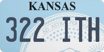 KS license plate 322ITH