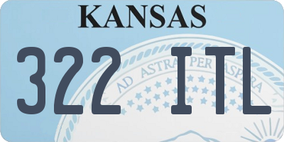 KS license plate 322ITL