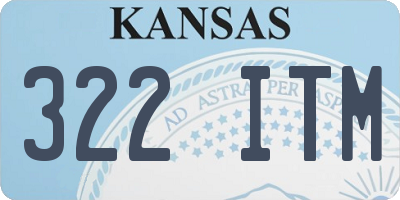 KS license plate 322ITM