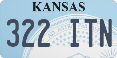 KS license plate 322ITN