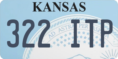 KS license plate 322ITP