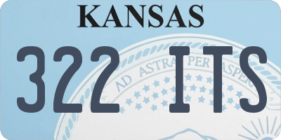 KS license plate 322ITS
