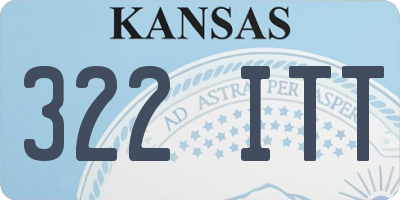 KS license plate 322ITT
