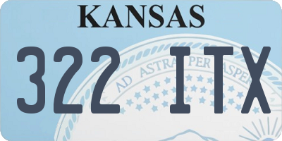 KS license plate 322ITX