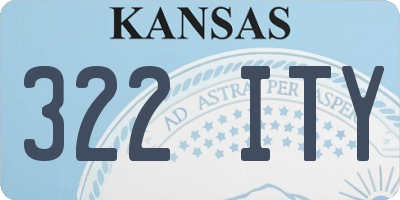 KS license plate 322ITY