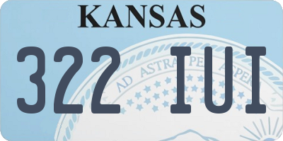 KS license plate 322IUI