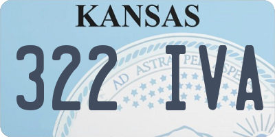 KS license plate 322IVA