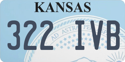 KS license plate 322IVB