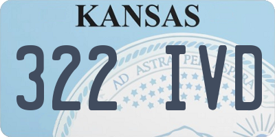 KS license plate 322IVD