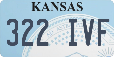 KS license plate 322IVF