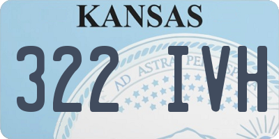 KS license plate 322IVH