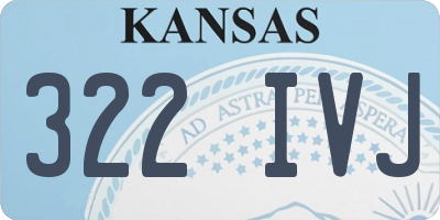 KS license plate 322IVJ