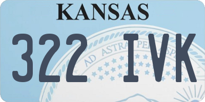 KS license plate 322IVK