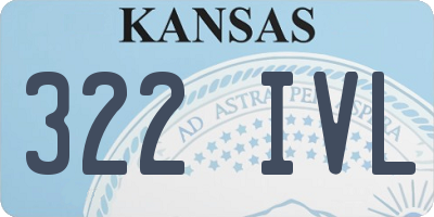 KS license plate 322IVL