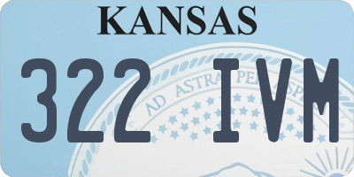 KS license plate 322IVM