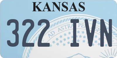 KS license plate 322IVN