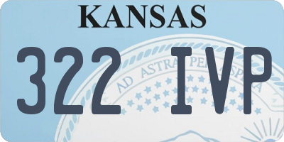 KS license plate 322IVP