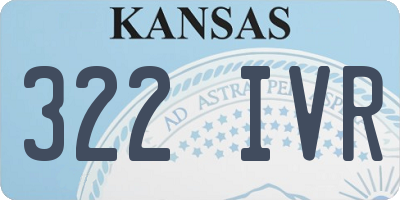 KS license plate 322IVR