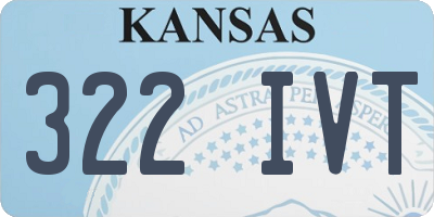 KS license plate 322IVT