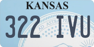 KS license plate 322IVU