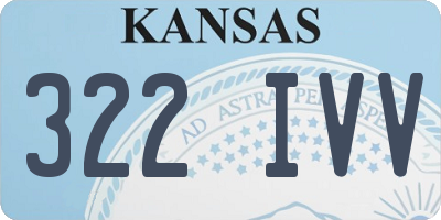 KS license plate 322IVV