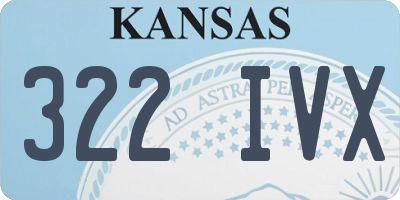 KS license plate 322IVX