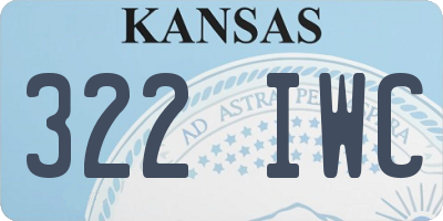 KS license plate 322IWC