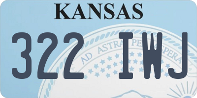 KS license plate 322IWJ