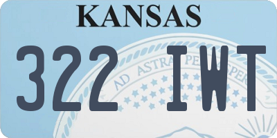 KS license plate 322IWT