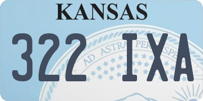 KS license plate 322IXA