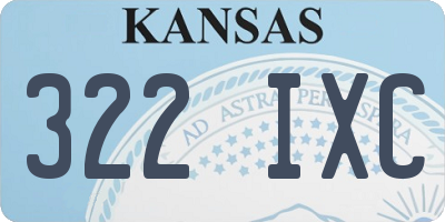 KS license plate 322IXC