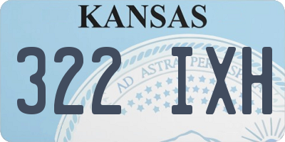 KS license plate 322IXH
