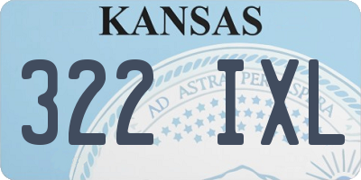 KS license plate 322IXL
