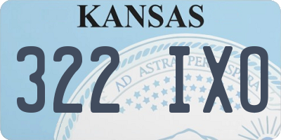 KS license plate 322IXO