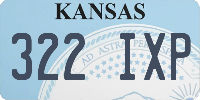KS license plate 322IXP
