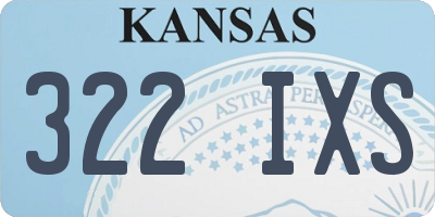 KS license plate 322IXS