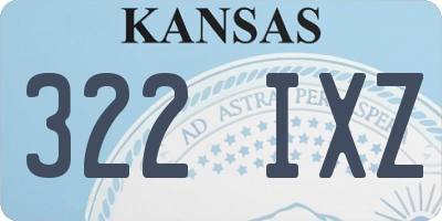 KS license plate 322IXZ