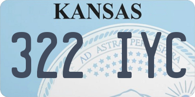KS license plate 322IYC