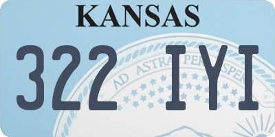 KS license plate 322IYI