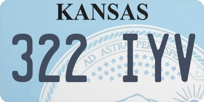 KS license plate 322IYV