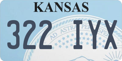 KS license plate 322IYX