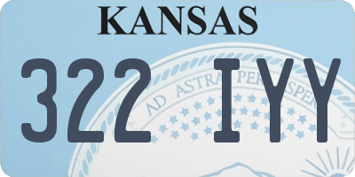KS license plate 322IYY