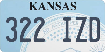KS license plate 322IZD