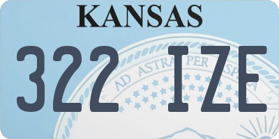 KS license plate 322IZE