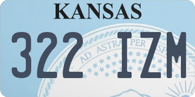 KS license plate 322IZM
