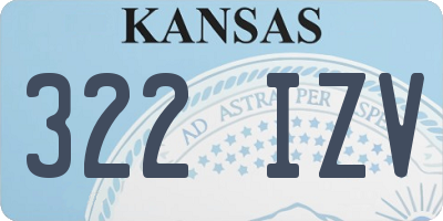 KS license plate 322IZV