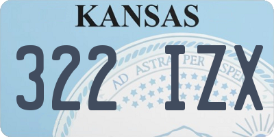 KS license plate 322IZX