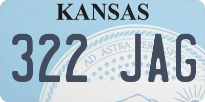 KS license plate 322JAG